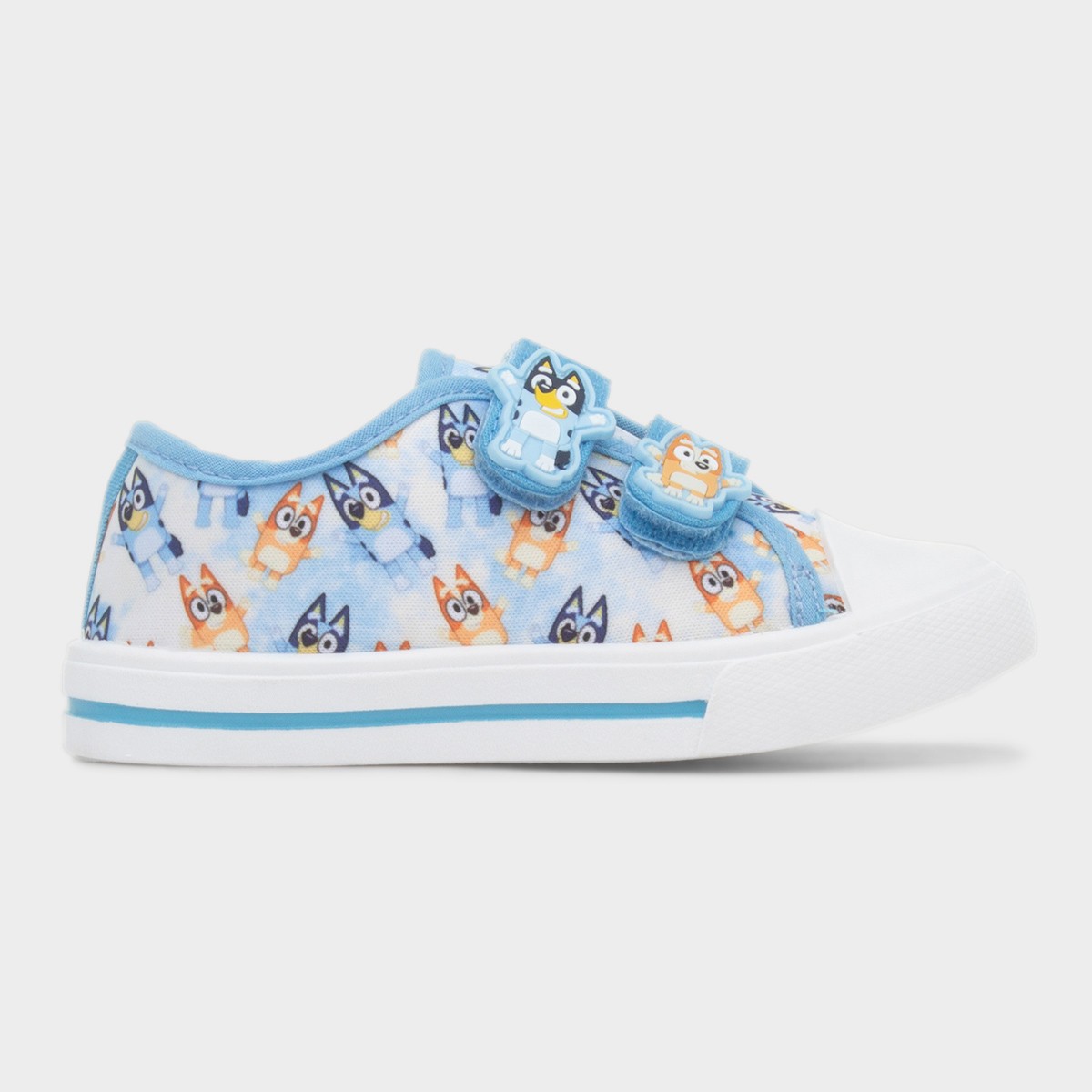 Aldo Kids Blue Easy Fasten Toe Bump Canvas
