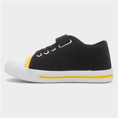 Kids Black Easy Fasten Canvas