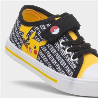 Kids Black Easy Fasten Canvas