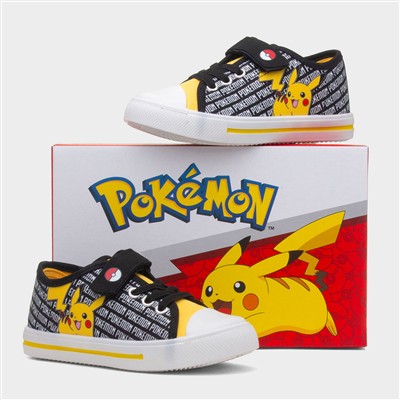 Kids Black Easy Fasten Canvas