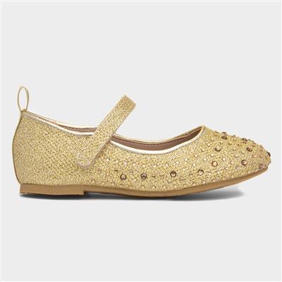 Ciara Kids Gold Ballerina Shoe