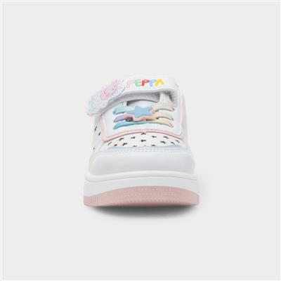 Glare Kids White Easy Fasten Trainer
