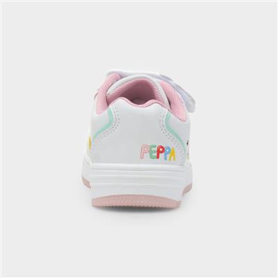 Glare Kids White Easy Fasten Trainer