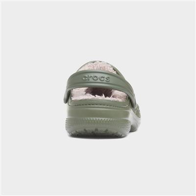 Baya Junior Army Green Warm Lined EVA Clog