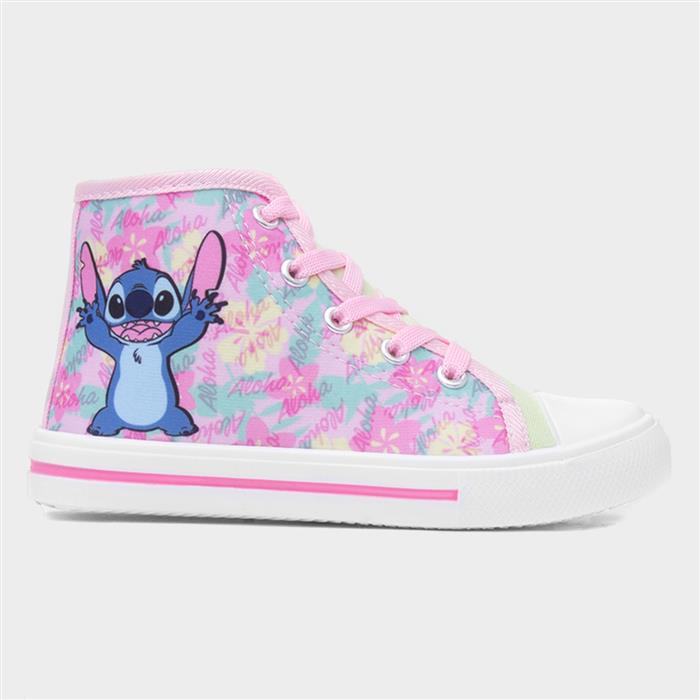 Kids Multi Hi Top Lace Up Canvas