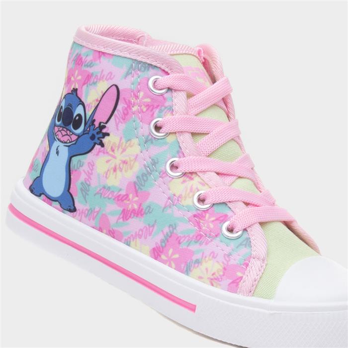 Kids Multi Hi Top Lace Up Canvas