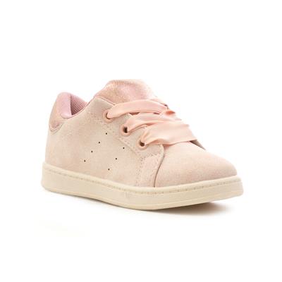 Girls Pink Lace Up Casual Shoe
