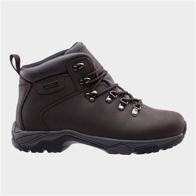 Nebraska Kids Hiker Boot in Brown Leather