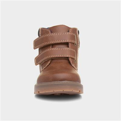 Sprox Boys Brown Easy Fasten Boot-28023 | Shoe Zone