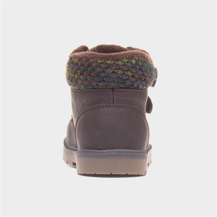 Lincoln Boys Brown Easy Fasten Boot