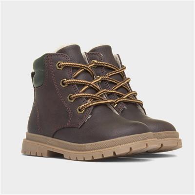 Logan Boys Brown Lace Up Boot