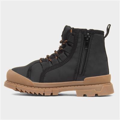 Jazz Boys Black Lace Up Boot