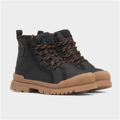 Jazz Boys Black Lace Up Boot
