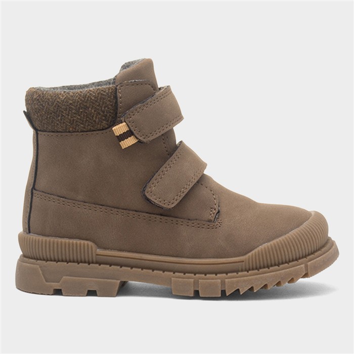 Jeff Boys Brown Easy Fasten Ankle Boot