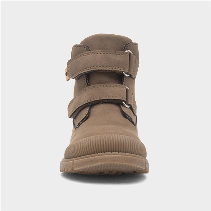 Jeff Boys Brown Easy Fasten Ankle Boot