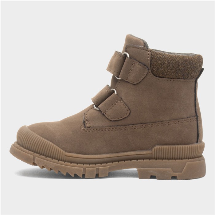Jeff Boys Brown Easy Fasten Ankle Boot