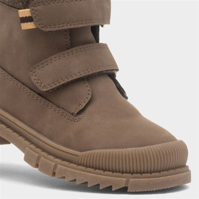 Jeff Boys Brown Easy Fasten Ankle Boot