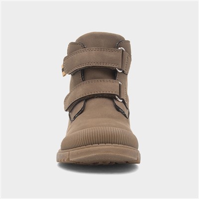 Jeff Boys Brown Easy Fasten Boot