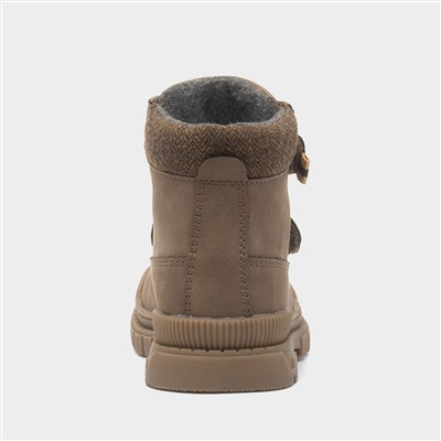 Jeff Boys Brown Easy Fasten Boot