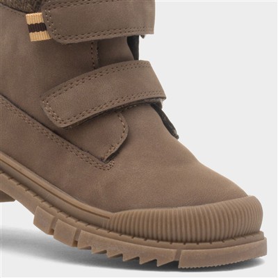 Jeff Boys Brown Easy Fasten Boot