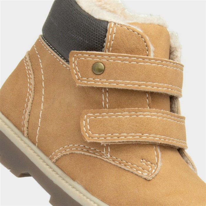 Liam Kids Beige Easy Fasten Ankle Boot
