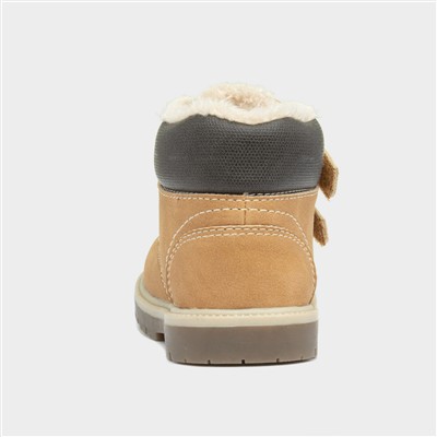 Liam Kids Beige Easy Fasten Ankle Boot