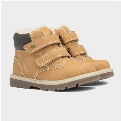 Liam Kids Beige Easy Fasten Ankle Boot
