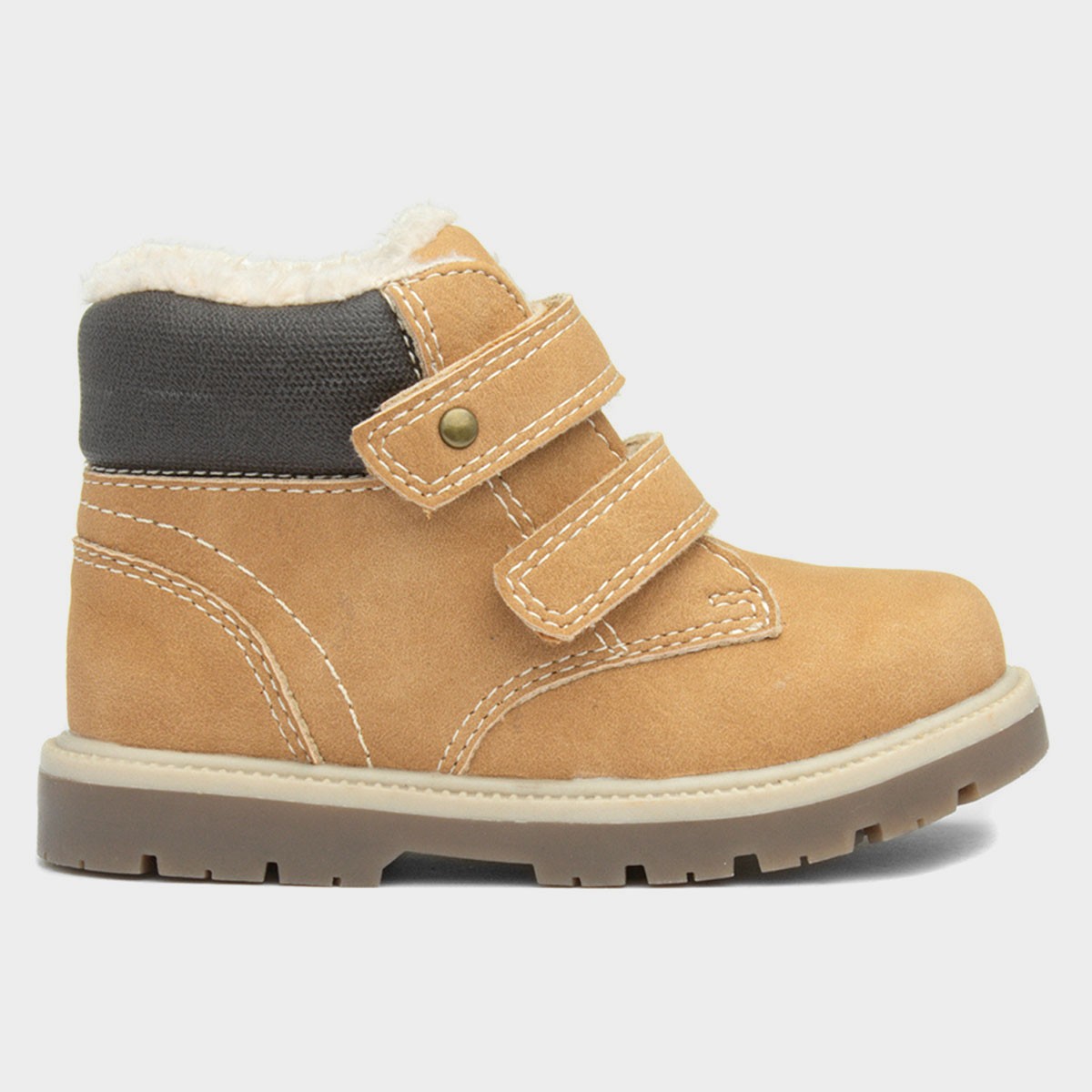 Liam Kids Beige Easy Fasten Ankle Boot