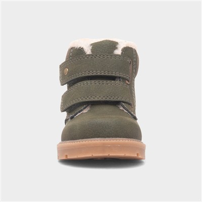 Liam Kids Khaki Ankle Boot