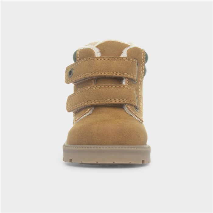 Leo Boys Tan Easy Fasten Ankle Boot