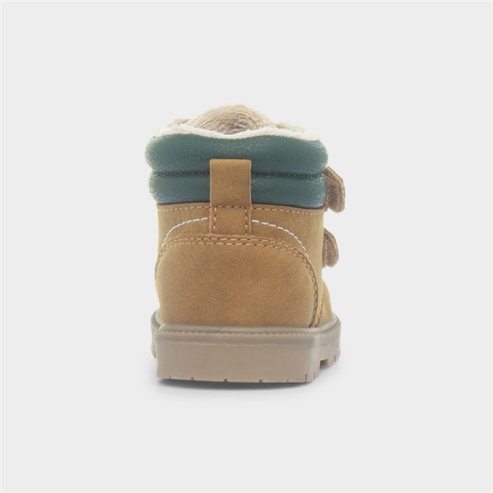 Leo Boys Tan Easy Fasten Ankle Boot