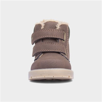 Liam Kids Brown Easy Fasten Ankle Boot