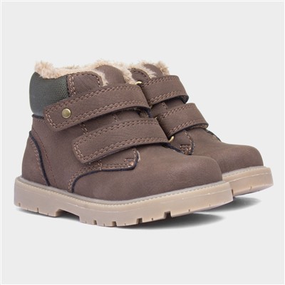 Liam Kids Brown Easy Fasten Ankle Boot