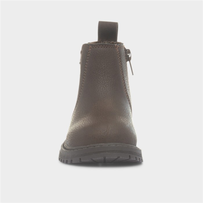 Byron Boys Brown Zip Up Ankle Boot