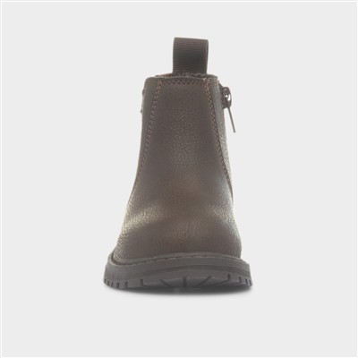 Byron Boys Brown Zip Up Ankle Boot