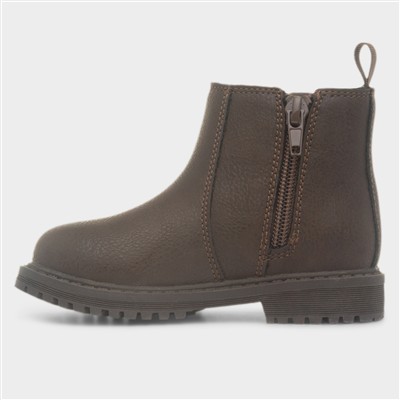 Byron Boys Brown Zip Up Ankle Boot