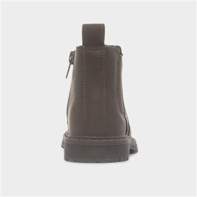 Byron Boys Brown Zip Up Ankle Boot