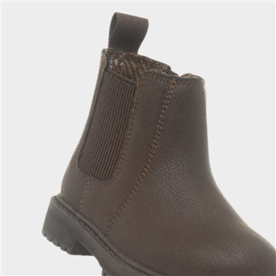 Byron Boys Brown Zip Up Ankle Boot