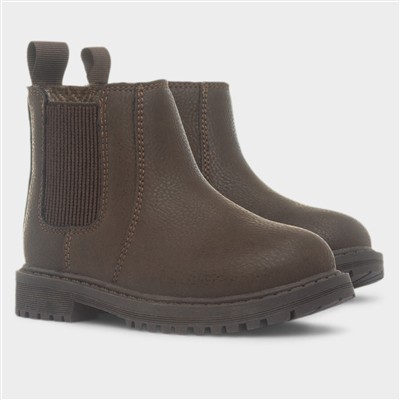 Byron Boys Brown Zip Up Ankle Boot