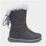 Chatterbox Snuggle Girls Grey Boot with Faux Fur (Click For Details)