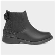 Walkright Girls Black Chelsea Boot with Glitter (Click For Details)