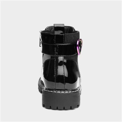 Liana Girls Black Patent Chelsea Boot