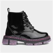 Walkright Emily Girls Black Glitter Sole Boots (Click For Details)