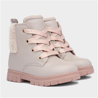 Lettie Girls Beige Ankle Boot
