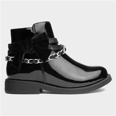 Onika Kids Black Patent Boot