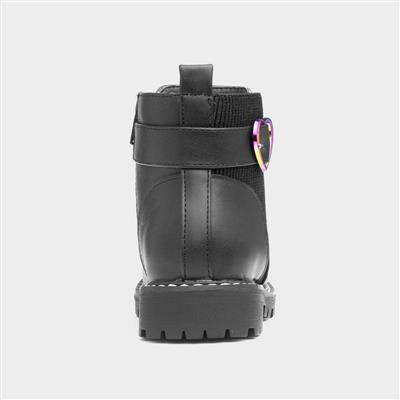 Liana Girls Black Zip-Up Boot