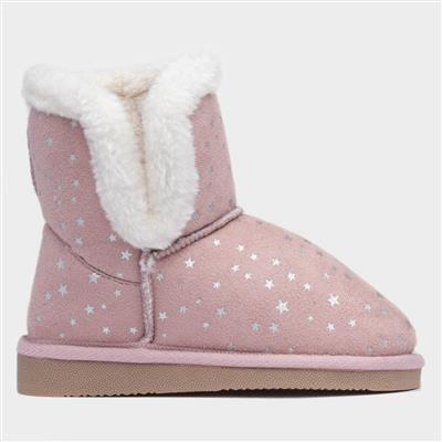 Floss Kids Pink Fur Lined Boot