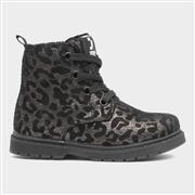 SJ Kids Pewter Leopard Print Lace Up Boot (Click For Details)