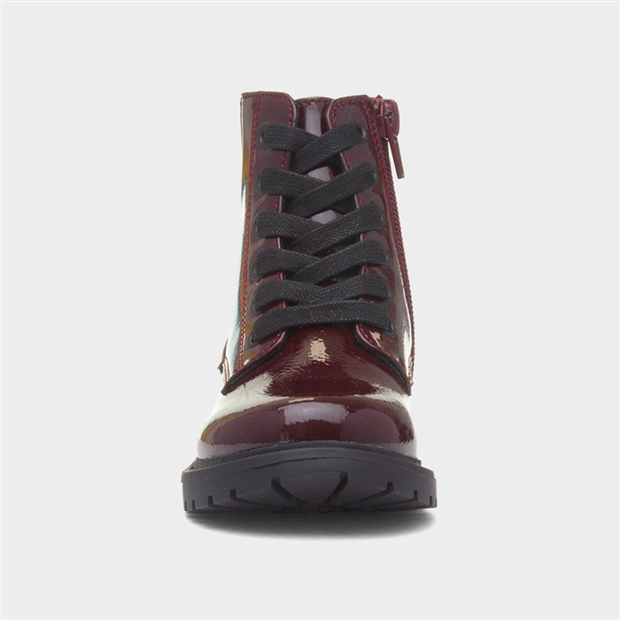 Emma Girls Berry Lace Up Ankle Boot