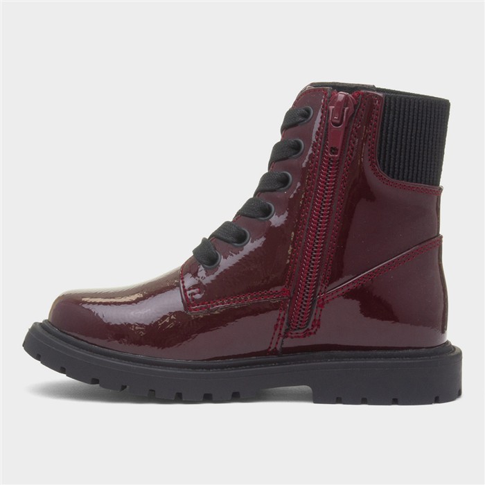 Emma Girls Berry Lace Up Ankle Boot